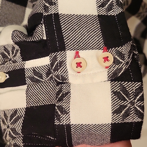 Talbot's Buffalo Check Button down Top - Picture 5 of 6